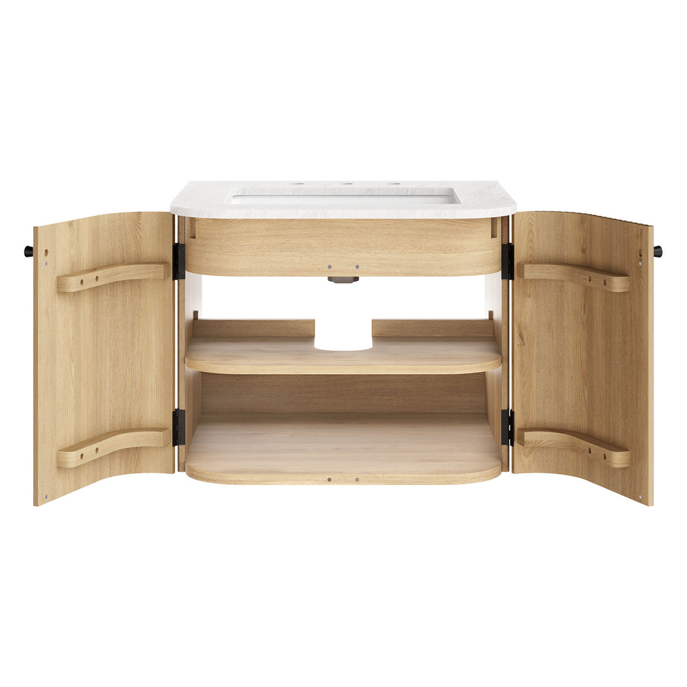 Zia 24" Wall-Mount Bathroom Vanity with Marble Sink by Modway | Bathroom Accessories | Modishstore - 17
