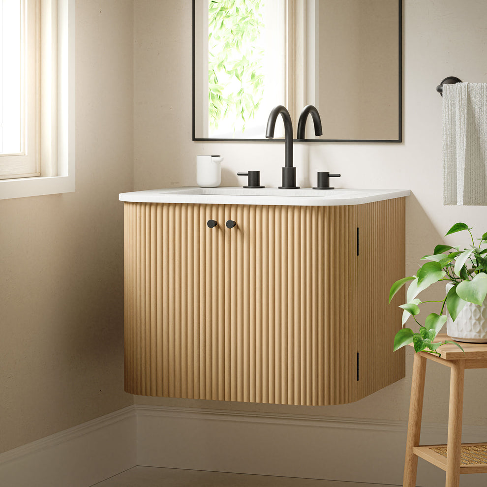 Zia 24" Wall-Mount Bathroom Vanity with Marble Sink by Modway | Bathroom Accessories | Modishstore - 20
