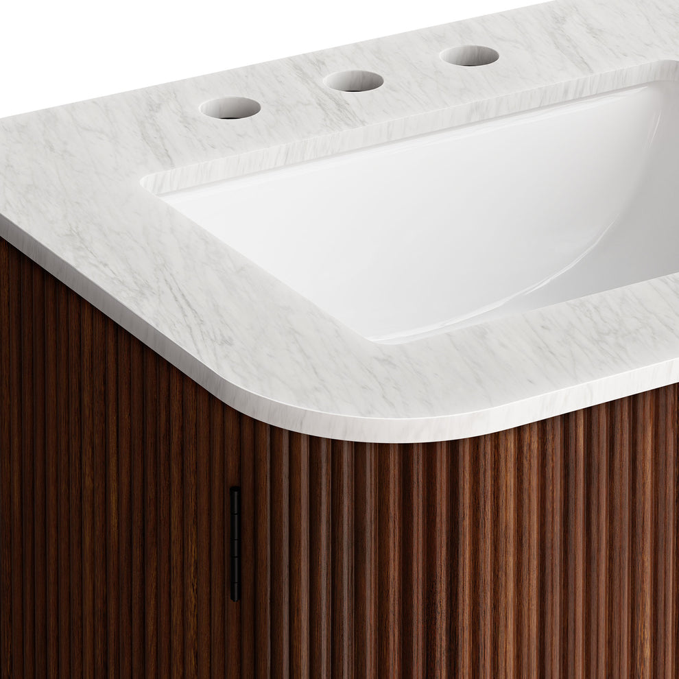 Zia 24" Wall-Mount Bathroom Vanity with Marble Sink by Modway | Bathroom Accessories | Modishstore - 29
