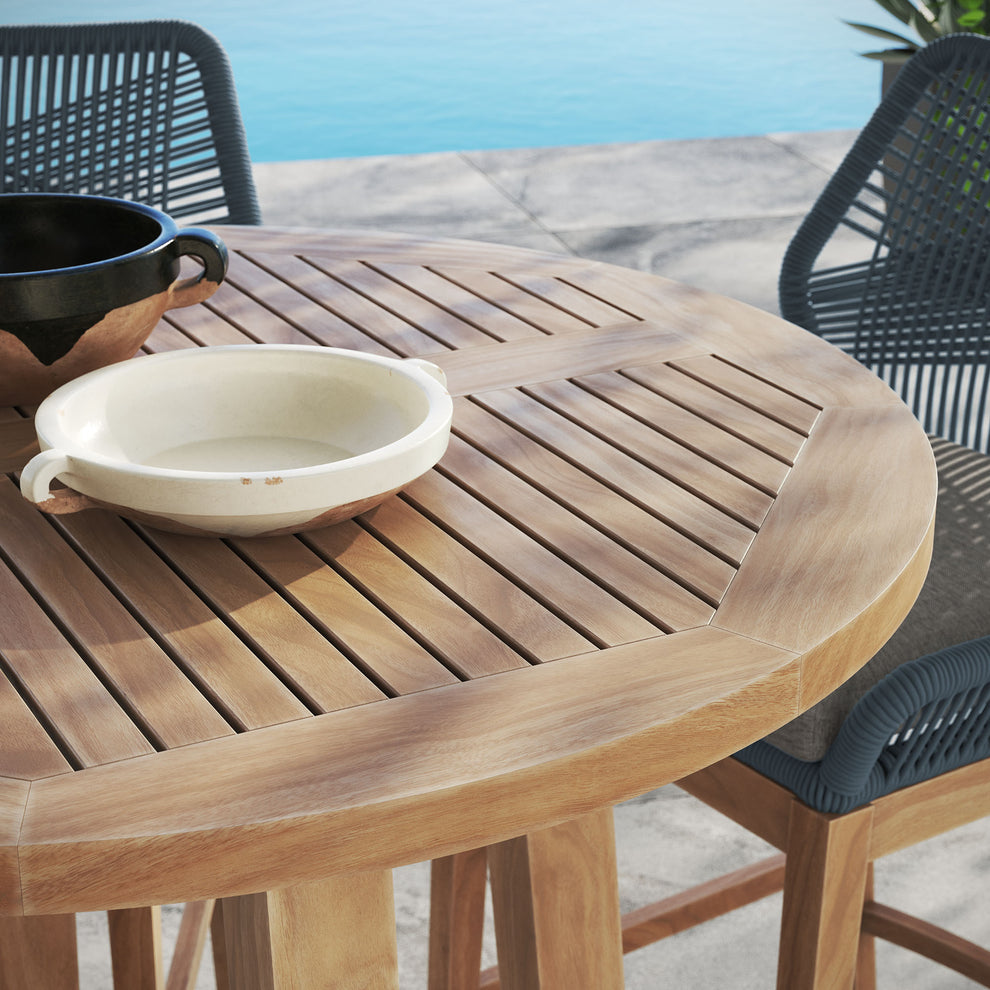 Wellspring 3-Piece Outdoor Patio Teak Wood Bar Set by Modway | Dining Sets | Modishstore - 3
