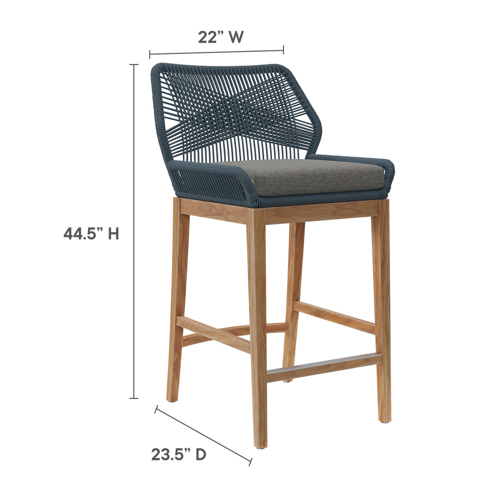 Wellspring 3-Piece Outdoor Patio Teak Wood Bar Set by Modway | Dining Sets | Modishstore - 5
