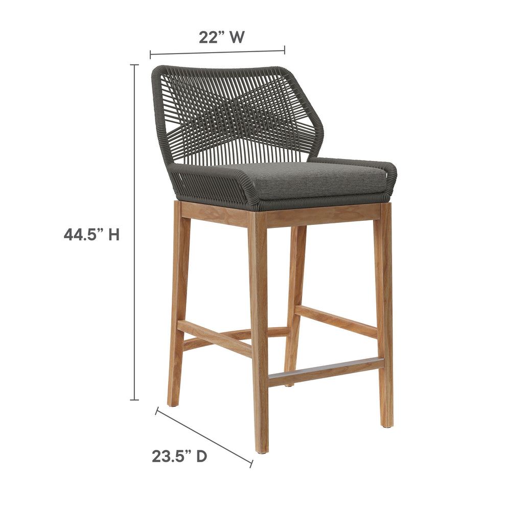 Wellspring 3-Piece Outdoor Patio Teak Wood Bar Set by Modway | Dining Sets | Modishstore - 11