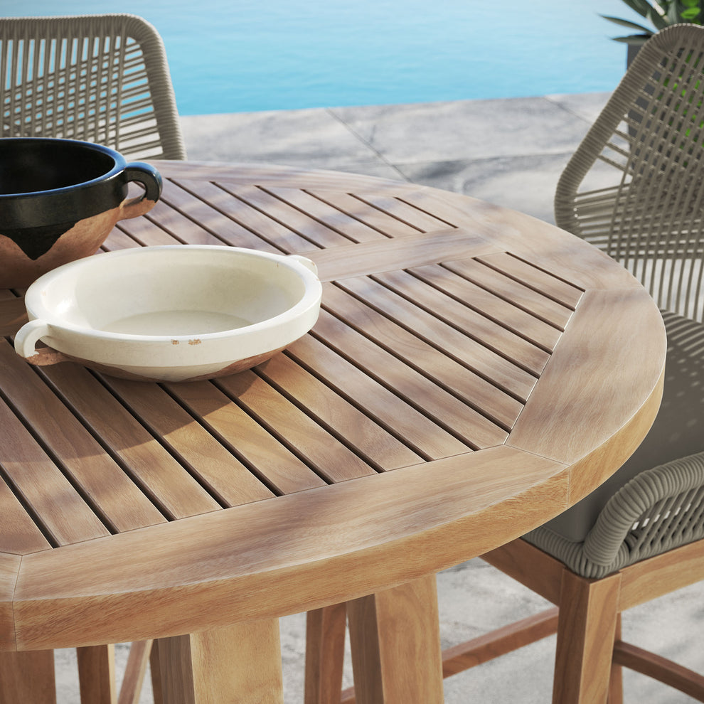 Wellspring 3-Piece Outdoor Patio Teak Wood Bar Set by Modway | Dining Sets | Modishstore - 14