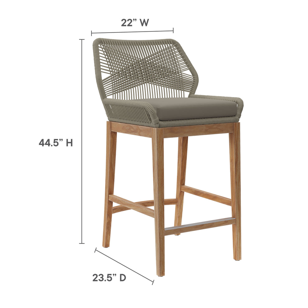 Wellspring 3-Piece Outdoor Patio Teak Wood Bar Set by Modway | Dining Sets | Modishstore - 17