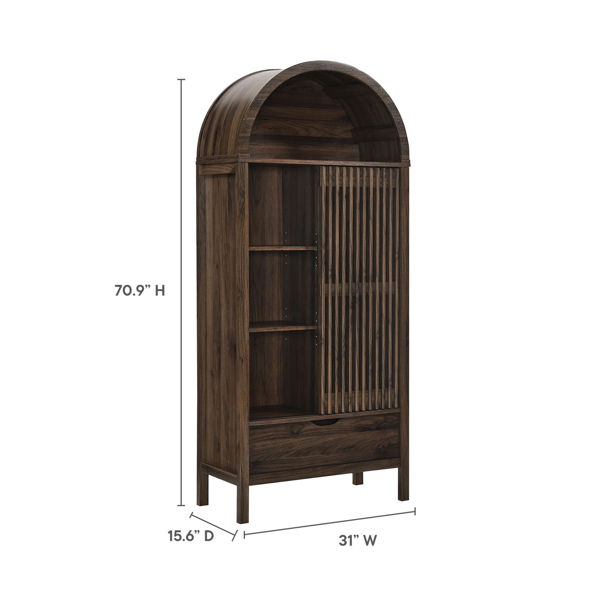 Vaughn 71" Arched Storage Display Cabinet by Modway | Cabinets | Modishstore - 20
