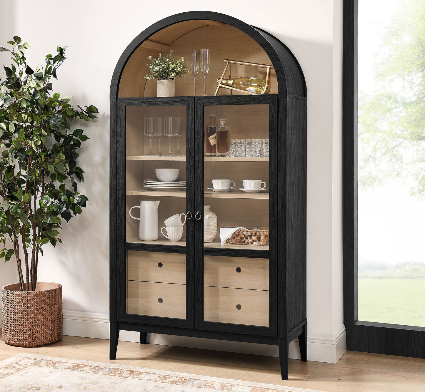 Nolan 74" Tall Wide Arched Storage Display Cabinet by Modway | Cabinets | Modishstore - 9