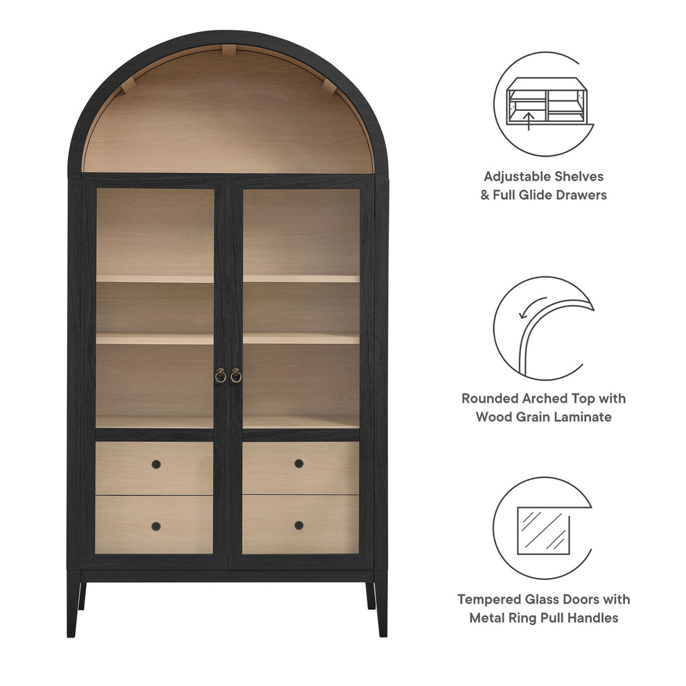Nolan 74" Tall Wide Arched Storage Display Cabinet by Modway | Cabinets | Modishstore - 10