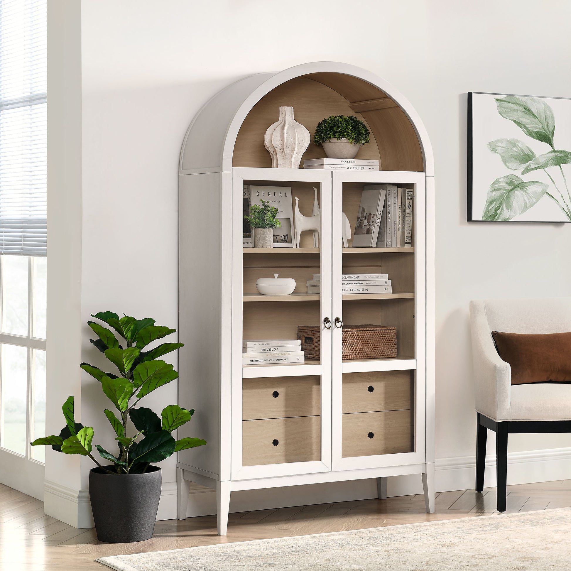 Nolan 74" Tall Wide Arched Storage Display Cabinet by Modway | Cabinets | Modishstore - 19