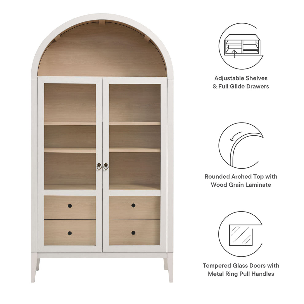 Nolan 74" Tall Wide Arched Storage Display Cabinet by Modway | Cabinets | Modishstore - 21