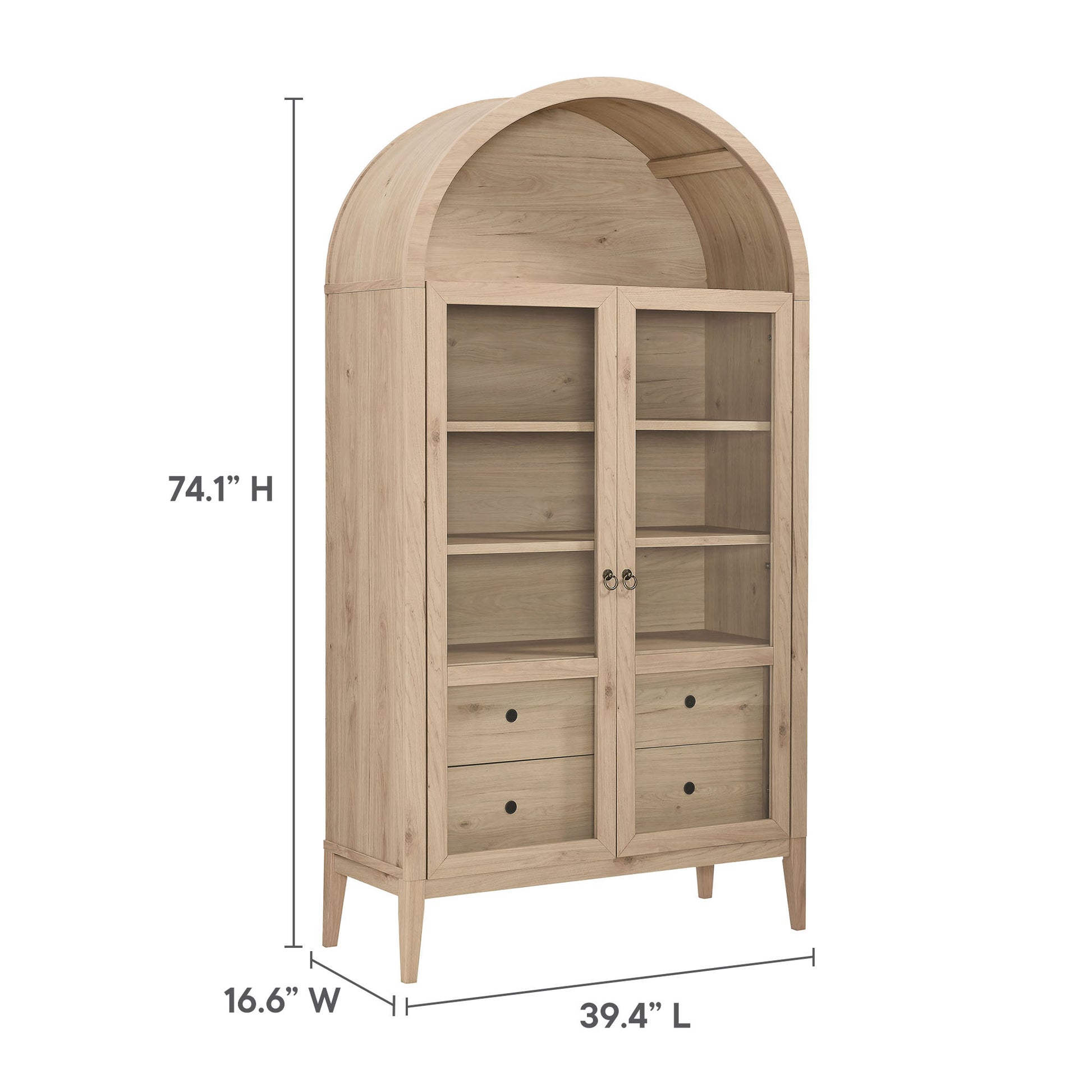Nolan 74" Tall Wide Arched Storage Display Cabinet by Modway | Cabinets | Modishstore - 33