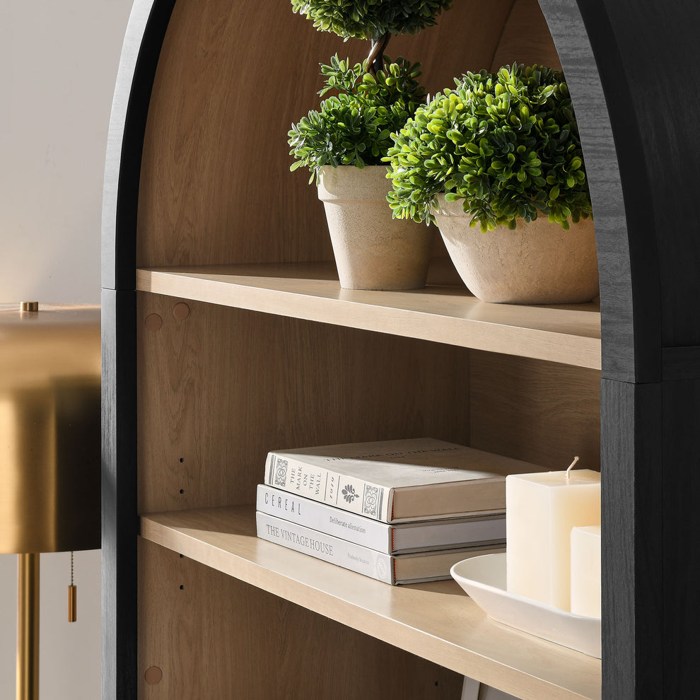 Nolan 74" Tall Wide Arched Storage Display Cabinet Bookshelf by Modway | Cabinets | Modishstore - 7