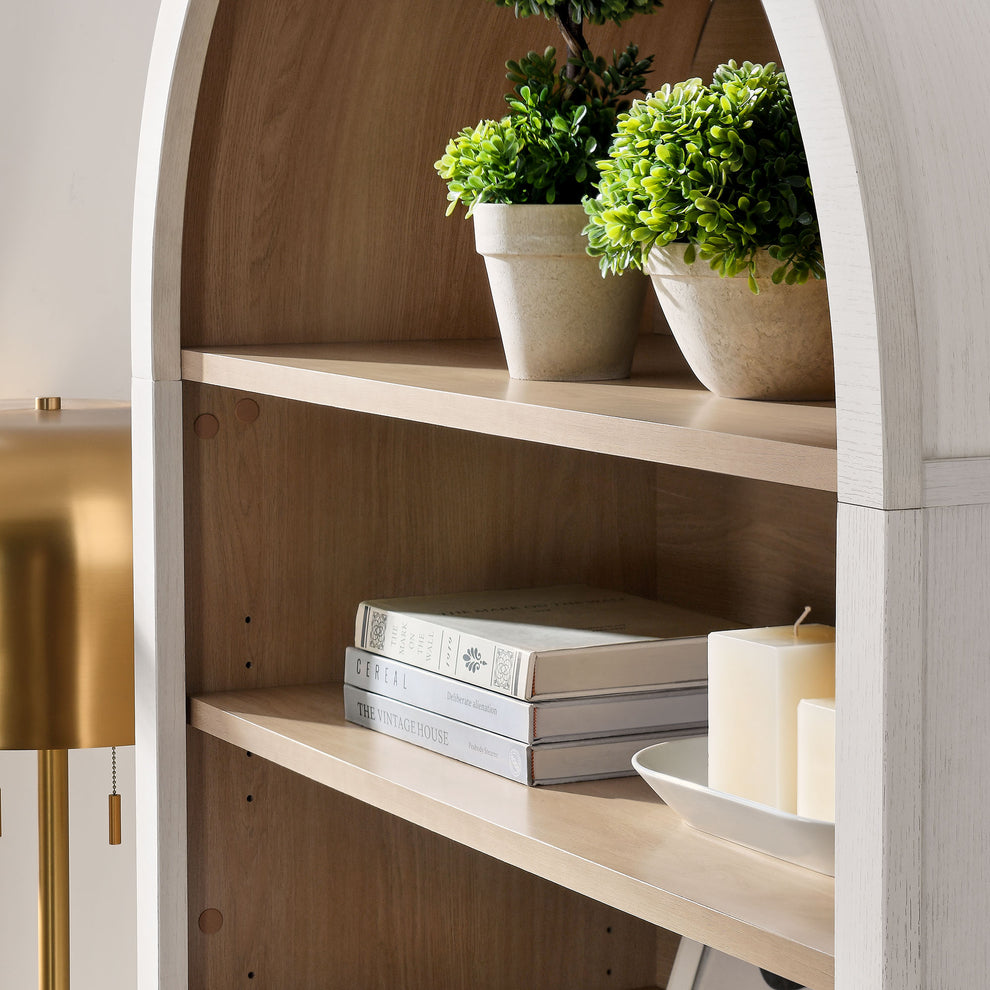 Nolan 74" Tall Wide Arched Storage Display Cabinet Bookshelf by Modway | Cabinets | Modishstore - 16