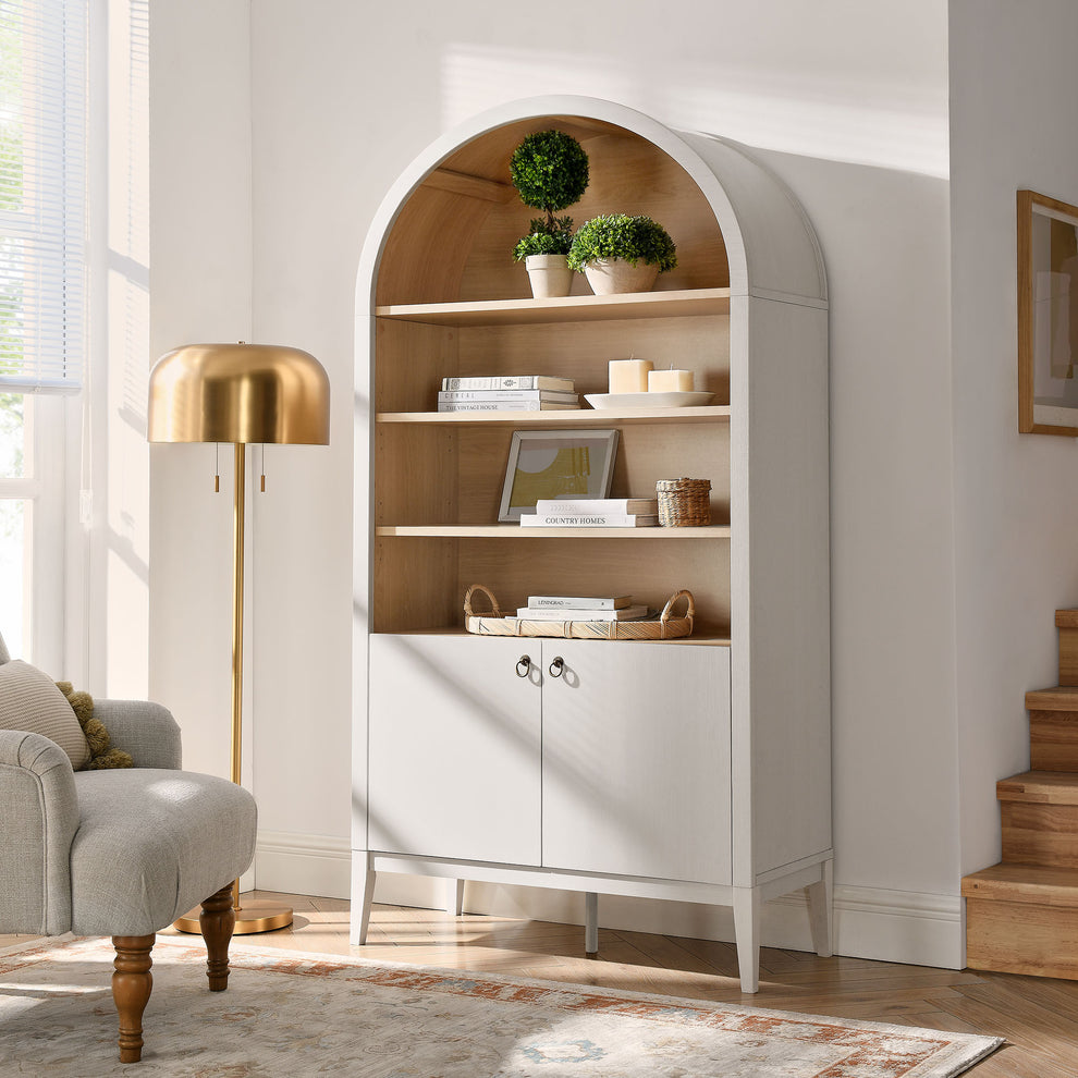 Nolan 74" Tall Wide Arched Storage Display Cabinet Bookshelf by Modway | Cabinets | Modishstore - 17