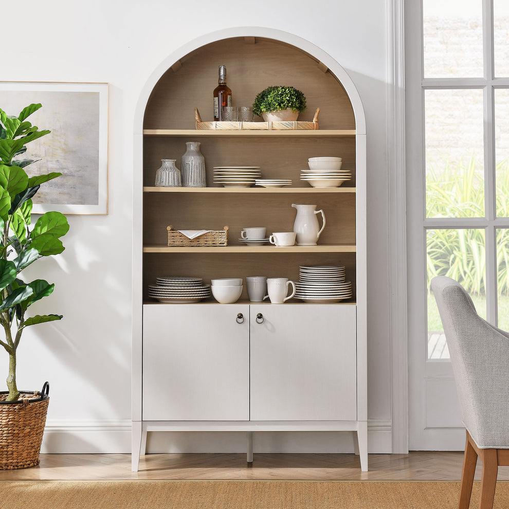 Nolan 74" Tall Wide Arched Storage Display Cabinet Bookshelf by Modway | Cabinets | Modishstore - 18