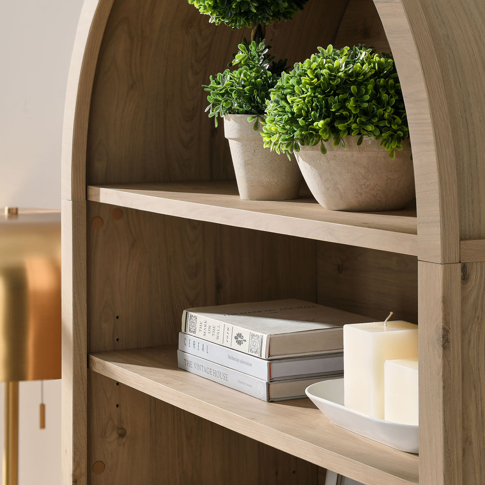 Nolan 74" Tall Wide Arched Storage Display Cabinet Bookshelf by Modway | Cabinets | Modishstore - 26