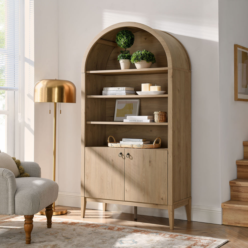 Nolan 74" Tall Wide Arched Storage Display Cabinet Bookshelf by Modway | Cabinets | Modishstore - 27