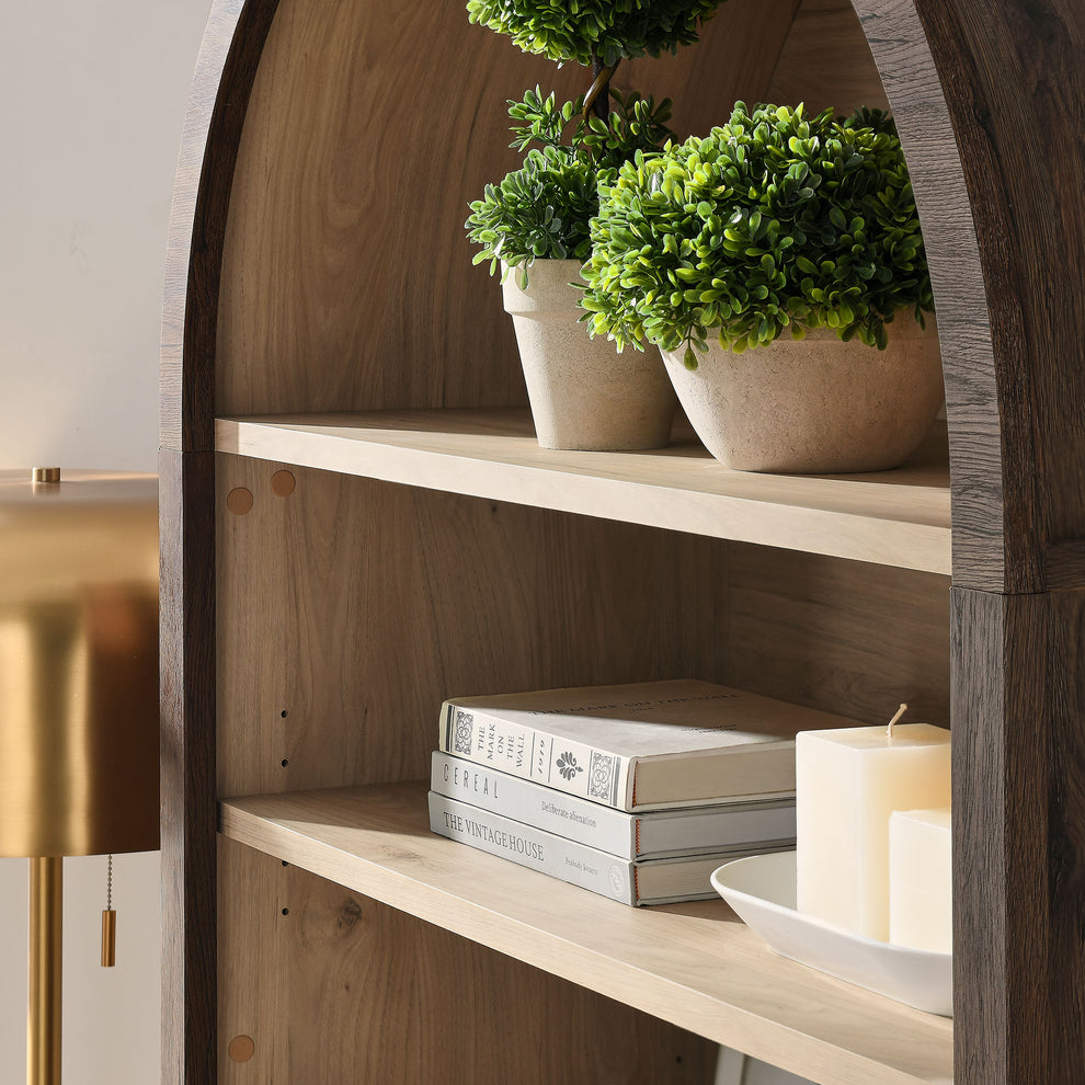 Nolan 74" Tall Wide Arched Storage Display Cabinet Bookshelf by Modway | Cabinets | Modishstore - 36