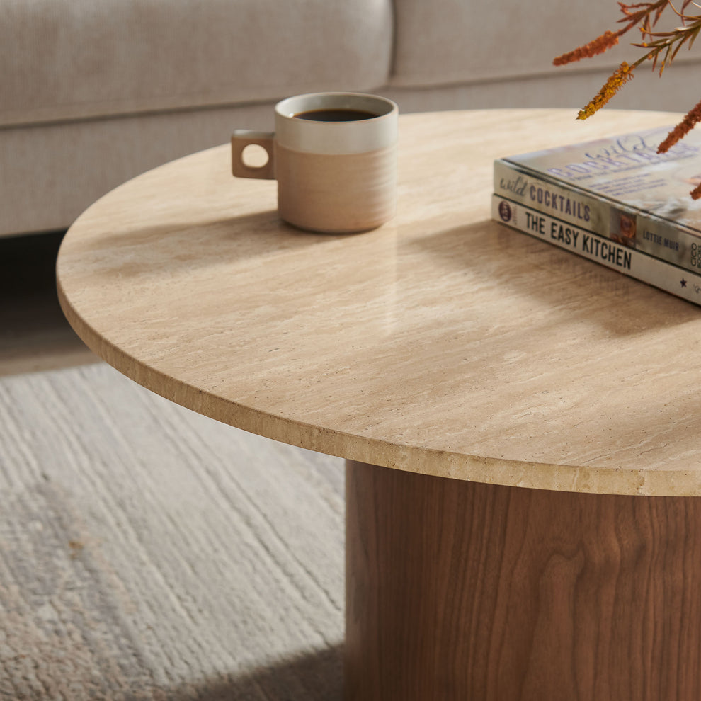 Kioni Round Travertine Coffee Table by Modway | Coffee Tables | Modishstore - 6