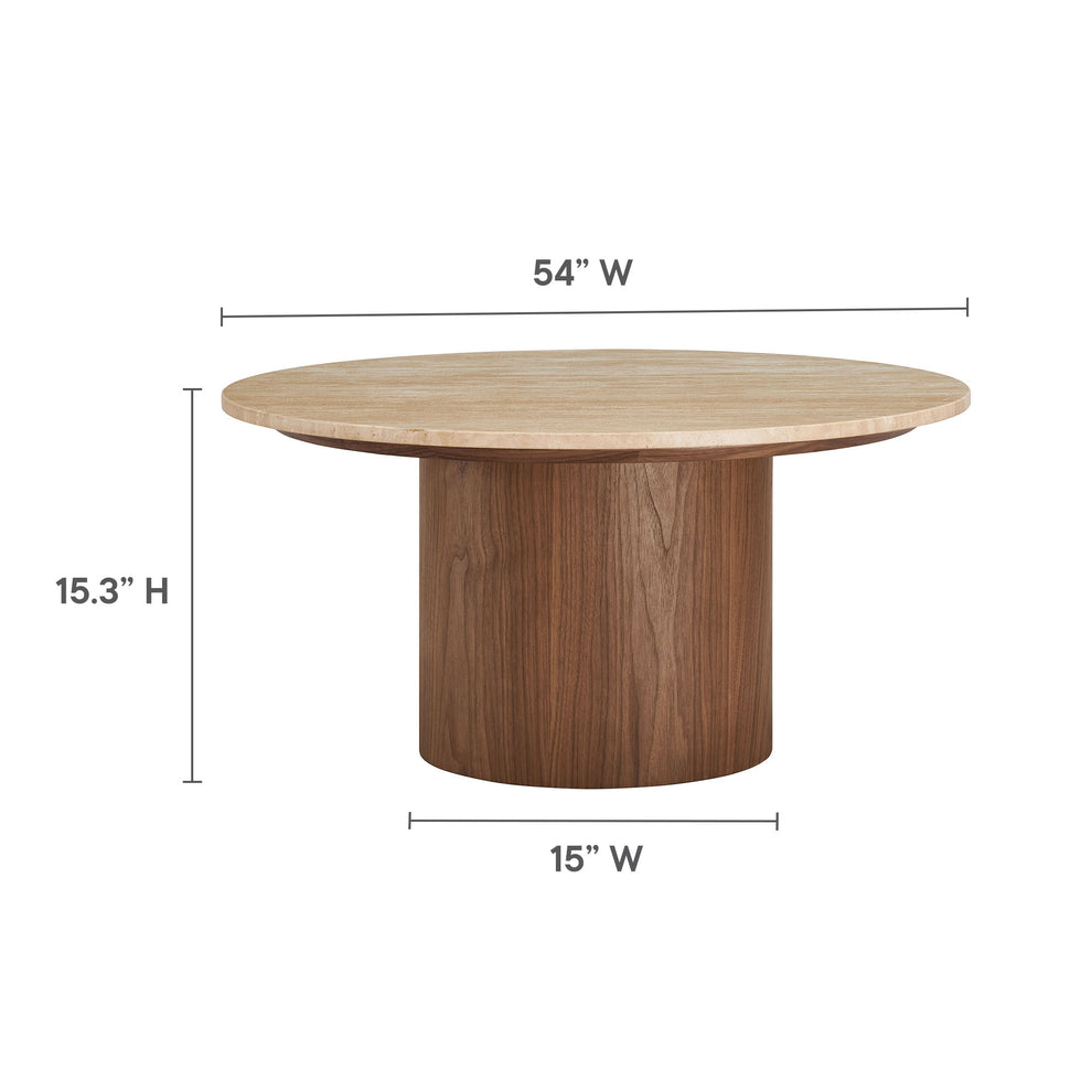 Kioni Round Travertine Coffee Table by Modway | Coffee Tables | Modishstore - 8