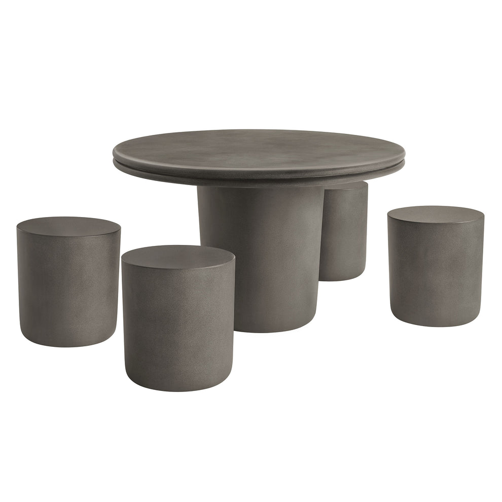 Brion Indoor - Outdoor Patio Concrete 5 Piece Dining Table Set by Modway | Dining Tables | Modishstore - 2