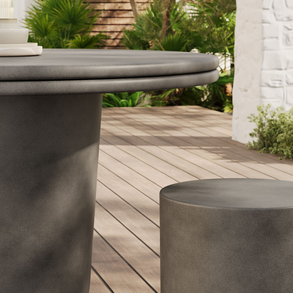 Brion Indoor - Outdoor Patio Concrete 5 Piece Dining Table Set by Modway | Dining Tables | Modishstore - 4