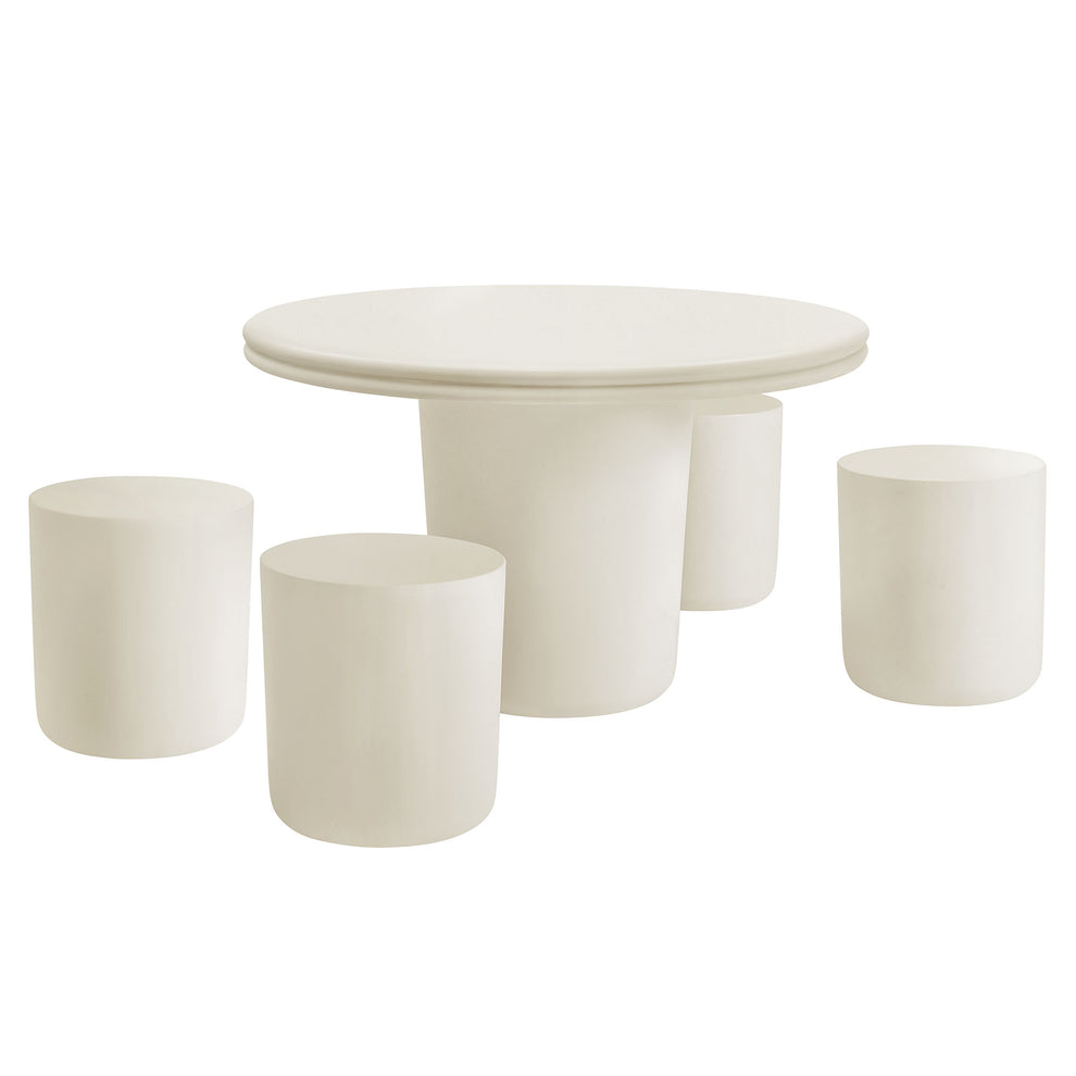 Brion Indoor - Outdoor Patio Concrete 5 Piece Dining Table Set by Modway | Dining Tables | Modishstore - 7