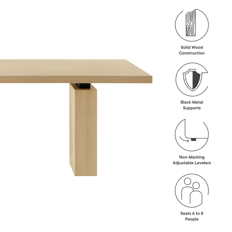 Piston 82" Rectangular Wood Dining Table by Modway | Dining Tables | Modishstore - 8