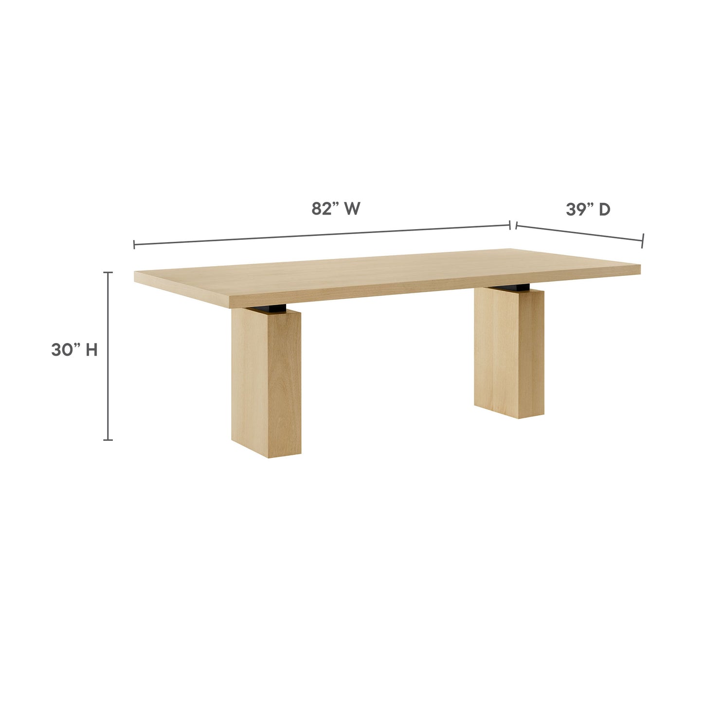 Piston 82" Rectangular Wood Dining Table by Modway | Dining Tables | Modishstore - 9