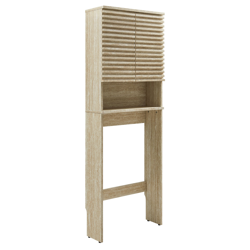 Render Over the Toilet Faux Travertine Bathroom Storage Cabinet by Modway | Bathroom Accessories | Modishstore - 2
