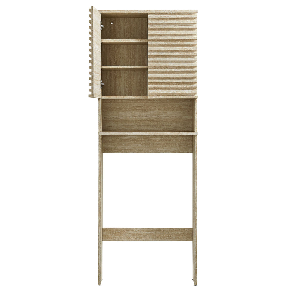 Render Over the Toilet Faux Travertine Bathroom Storage Cabinet by Modway | Bathroom Accessories | Modishstore - 5