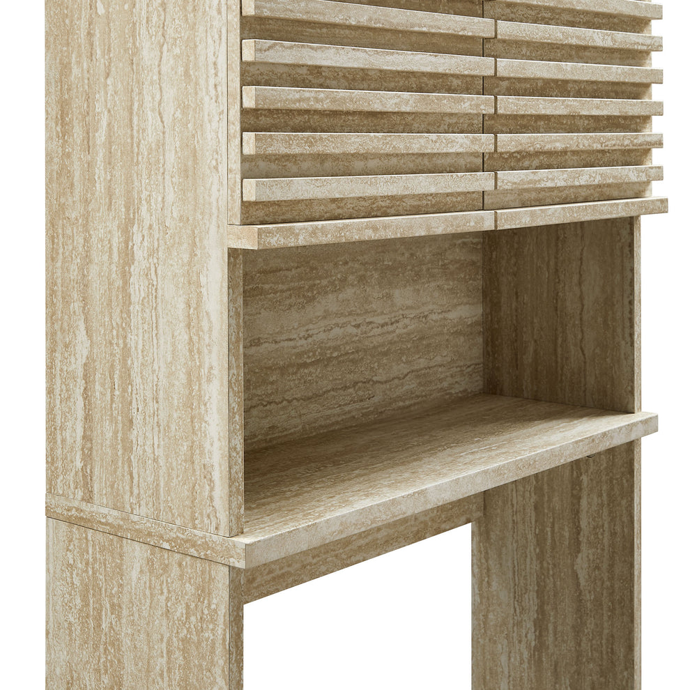 Render Over the Toilet Faux Travertine Bathroom Storage Cabinet by Modway | Bathroom Accessories | Modishstore - 6