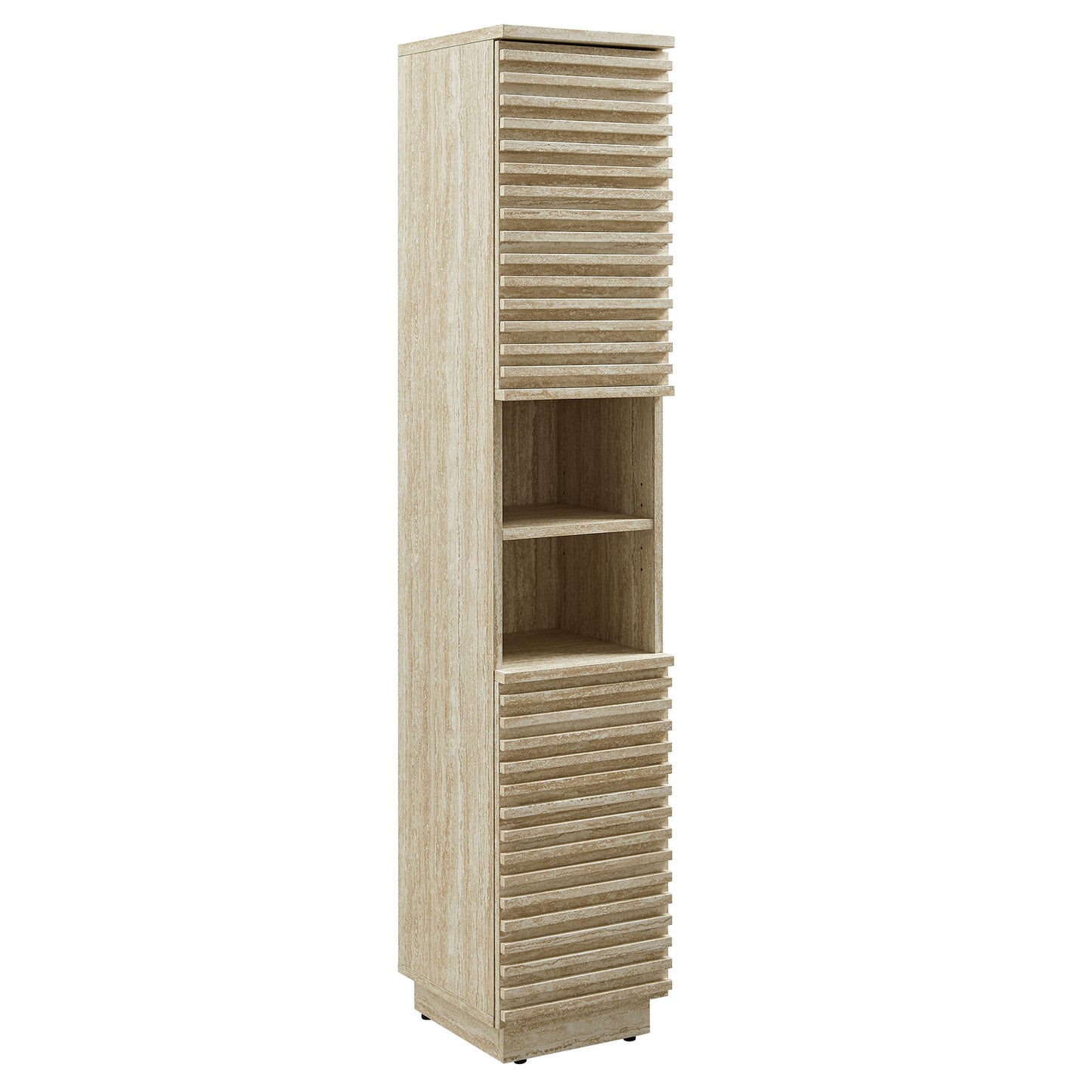Render Tall Narrow Faux Travertine Linen Storage Cabinet by Modway | Bathroom Accessories | Modishstore - 2