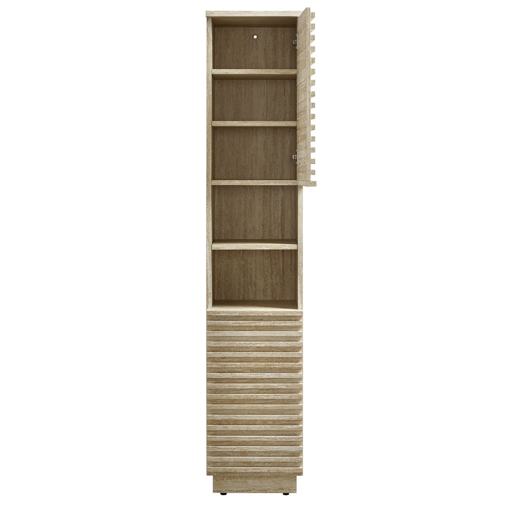 Render Tall Narrow Faux Travertine Linen Storage Cabinet by Modway | Bathroom Accessories | Modishstore - 5