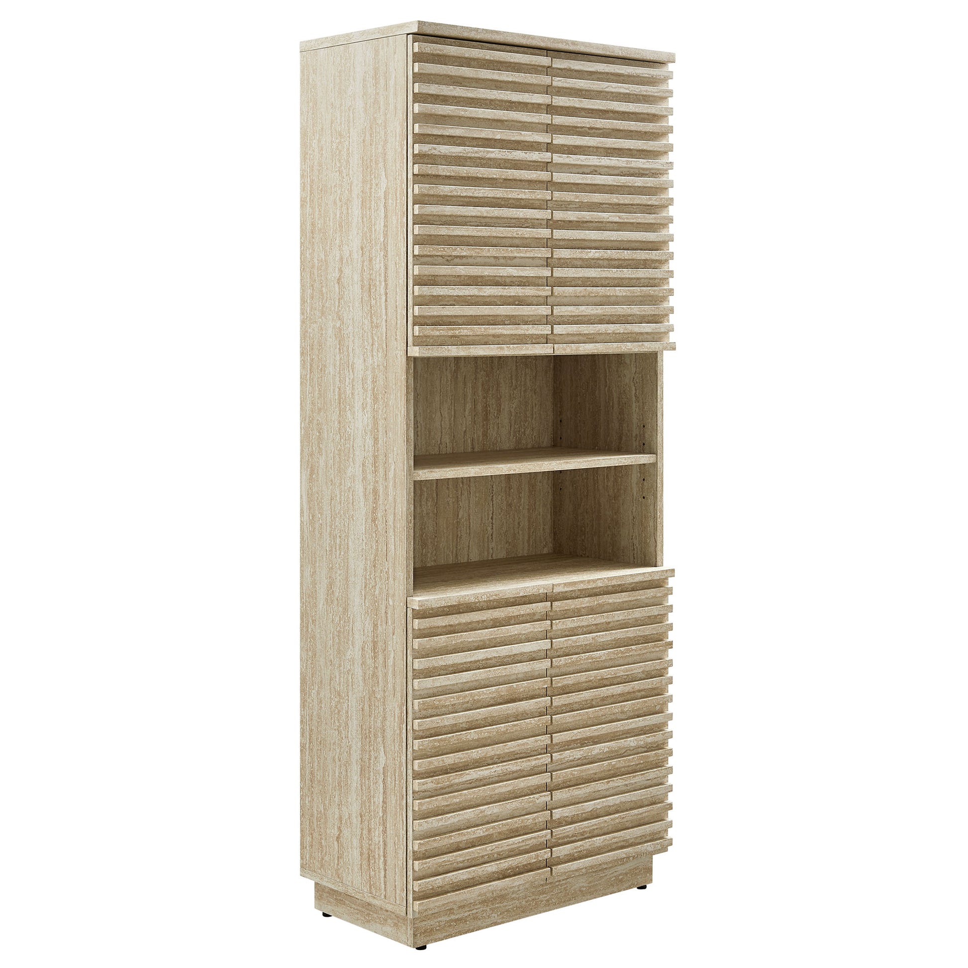 Render Tall Faux Travertine Linen Storage Cabinet by Modway | Bathroom Accessories | Modishstore - 2