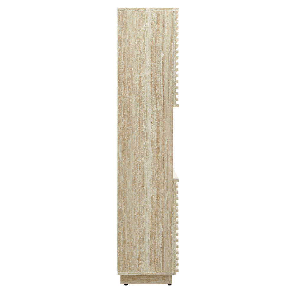 Render Tall Faux Travertine Linen Storage Cabinet by Modway | Bathroom Accessories | Modishstore - 3