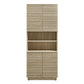 Render Tall Faux Travertine Linen Storage Cabinet by Modway | Bathroom Accessories | Modishstore - 4