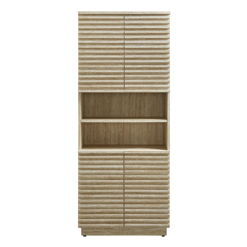 Render Tall Faux Travertine Linen Storage Cabinet by Modway | Bathroom Accessories | Modishstore - 4