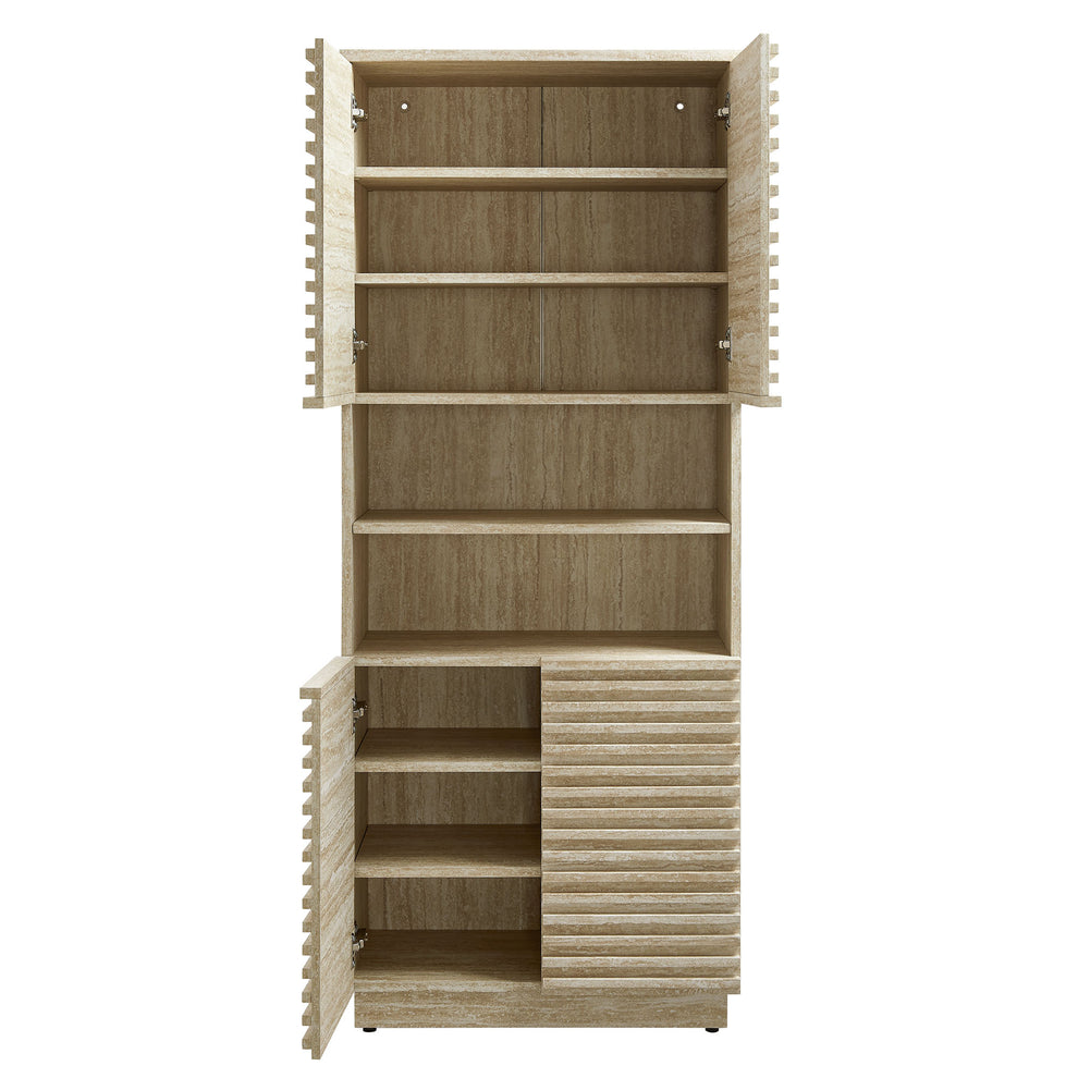 Render Tall Faux Travertine Linen Storage Cabinet by Modway | Bathroom Accessories | Modishstore - 5