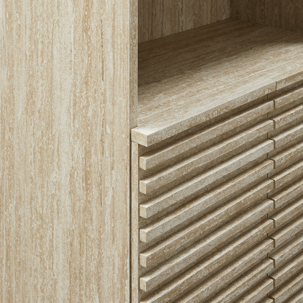 Render Tall Faux Travertine Linen Storage Cabinet by Modway | Bathroom Accessories | Modishstore - 6