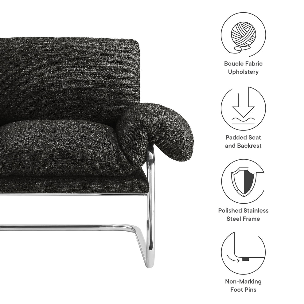 Ansel Boucle Fabric Accent Chair by Modway | Accent Chairs | Modishstore - 8