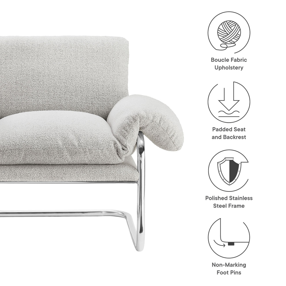 Ansel Boucle Fabric Accent Chair by Modway | Accent Chairs | Modishstore - 17