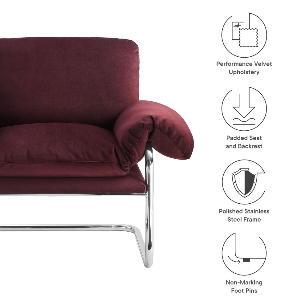 Ansel Performance Velvet Accent Chair by Modway | Accent Chairs | Modishstore - 17