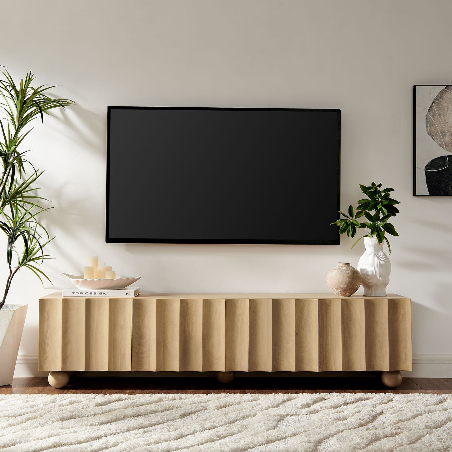 Sorren Scalloped 71" Wood TV Stand by Modway | TV Stands | Modishstore - 1
