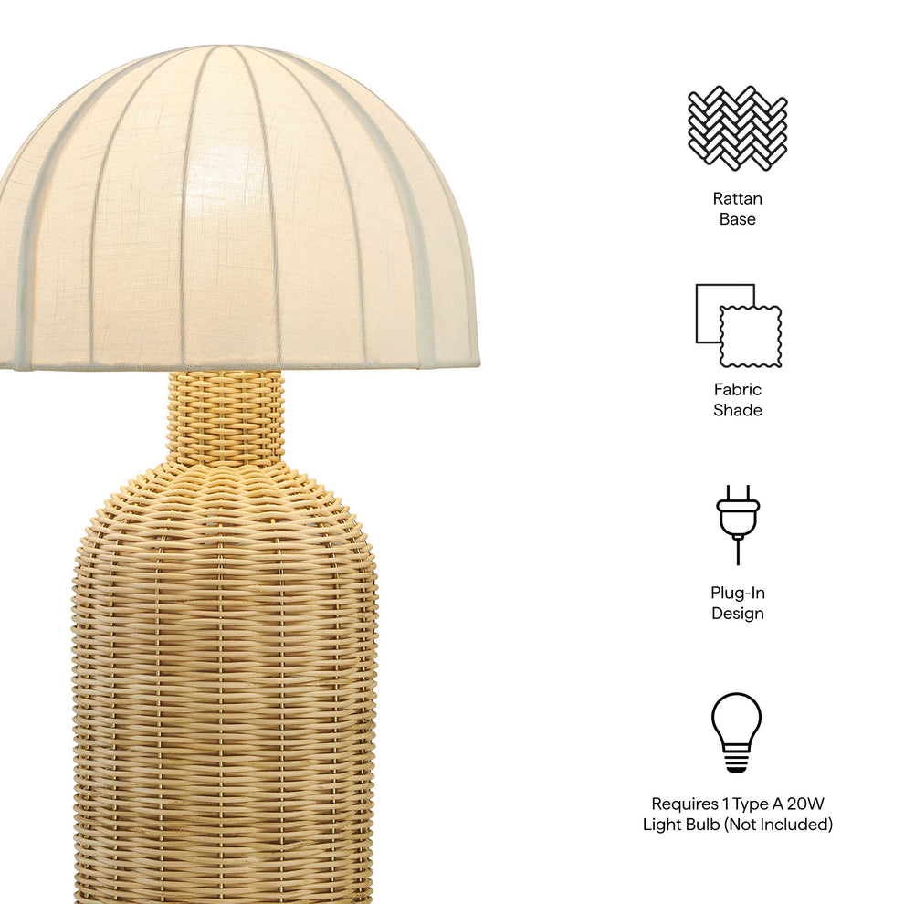 Santo Rattan Table Lamp With Dome Shade by Modway | Table Lamps | Modishstore - 10