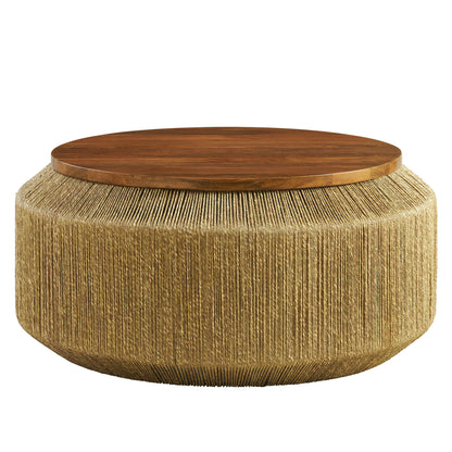 Maris Seagrass and Wood Coffee Table by Modway | Accent Tables | Modishstore - 2