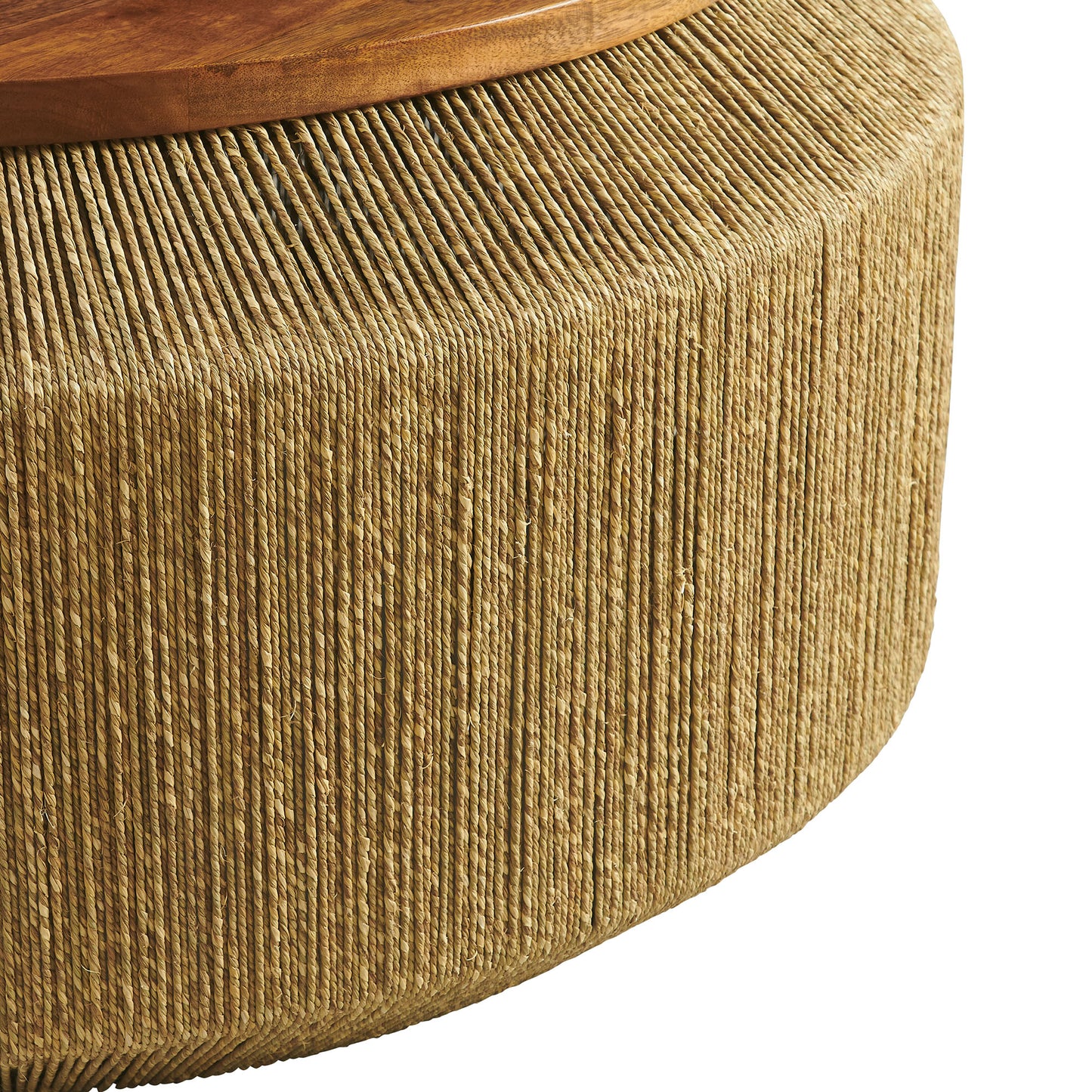 Maris Seagrass and Wood Coffee Table by Modway | Accent Tables | Modishstore - 5