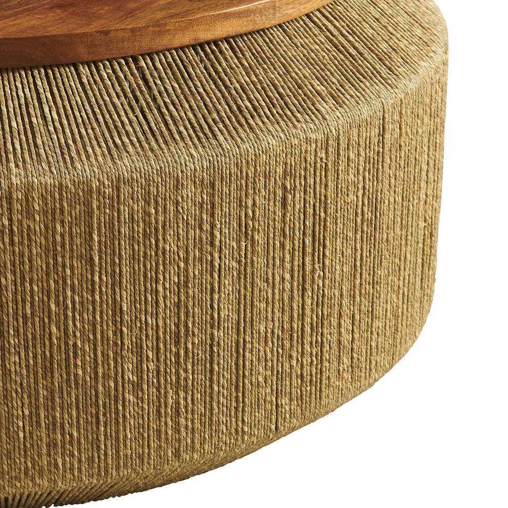 Maris Seagrass and Wood Coffee Table by Modway | Accent Tables | Modishstore - 5