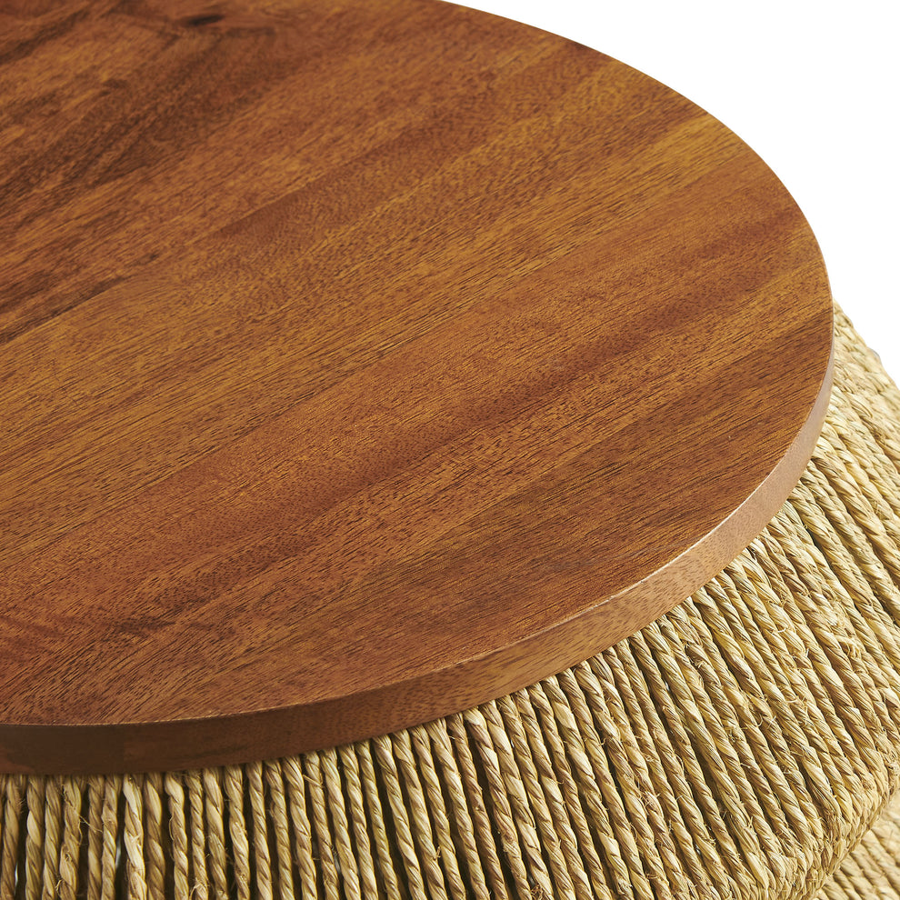 Maris Seagrass and Wood End Table by Modway | END Tables | Modishstore - 4