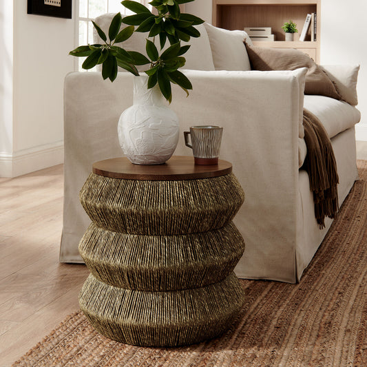 Maris Seagrass and Wood End Table by Modway | END Tables | Modishstore - 1