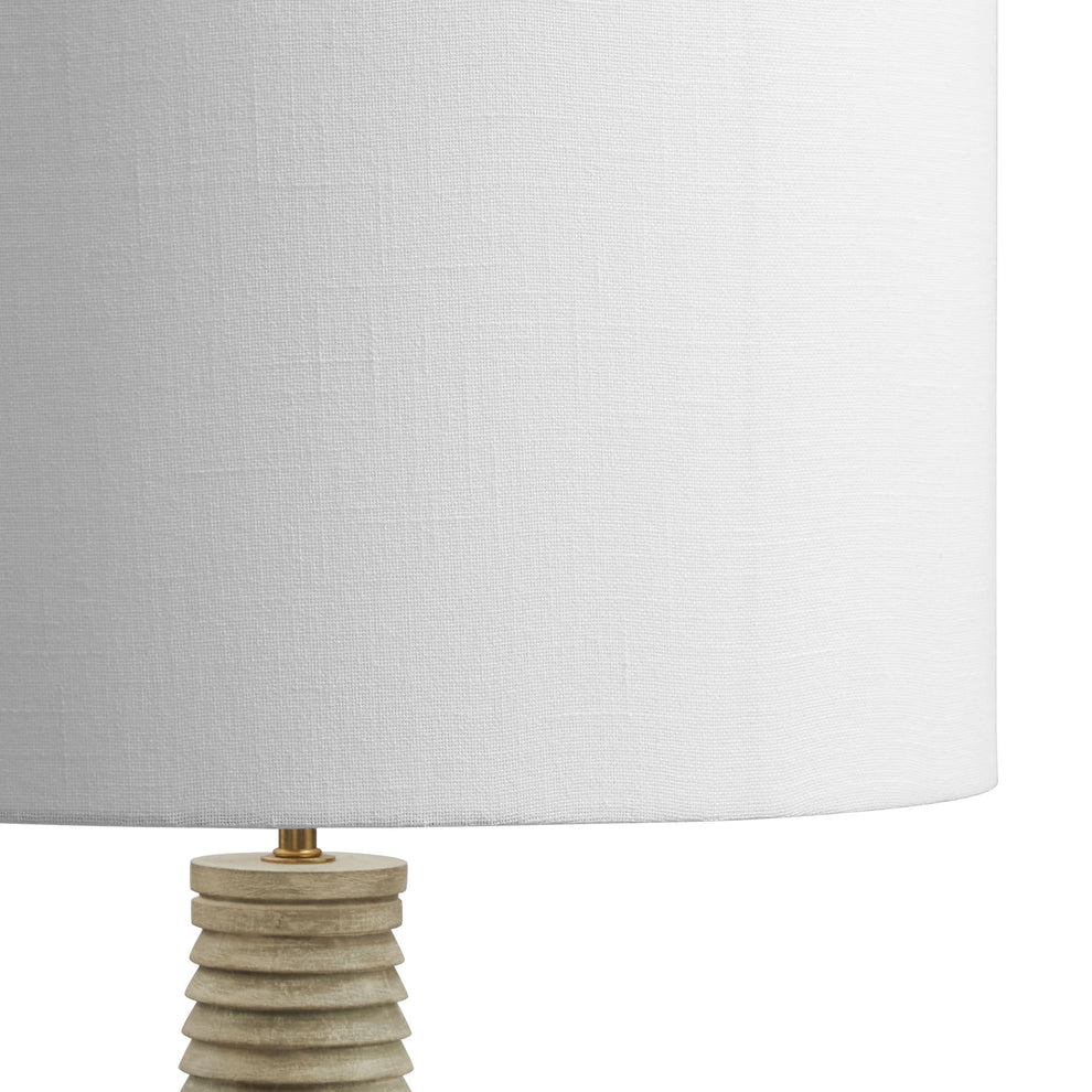 Saylor Carved Ribbed Wood Floor Lamp With Drum Shade by Modway | Floor Lamps | Modishstore - 4